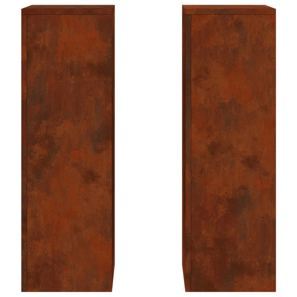 Supporto per piante 2 pcs Ruggine 24 x 24 x 75 cm 865826