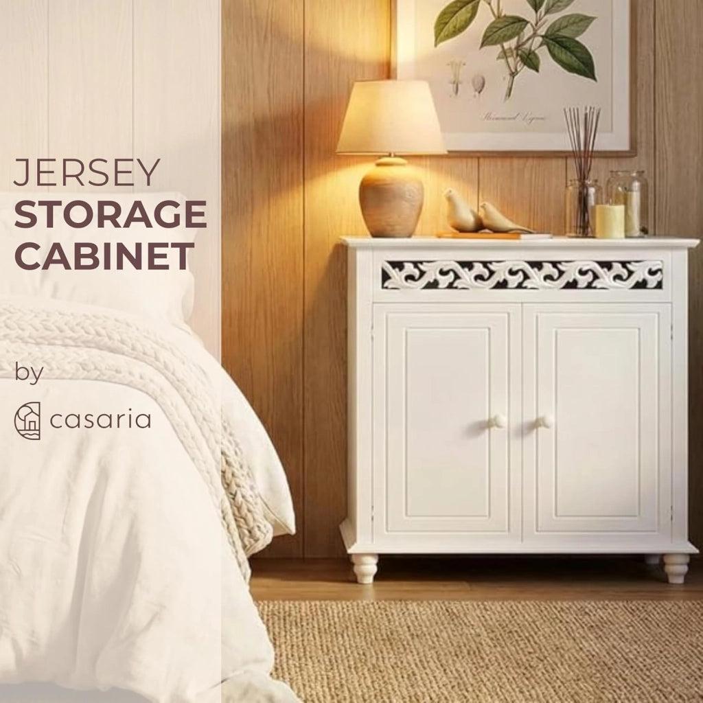 ® Mobiletto Bianco Stile Country 76x65x35cm 2 Scomparti Armadietto Multiuso con Ante Mobile Bagno Consolle Ingresso Credenza Cucina Madia Soggiorno Mobili Salone Arredamento Casa Mobile TV
