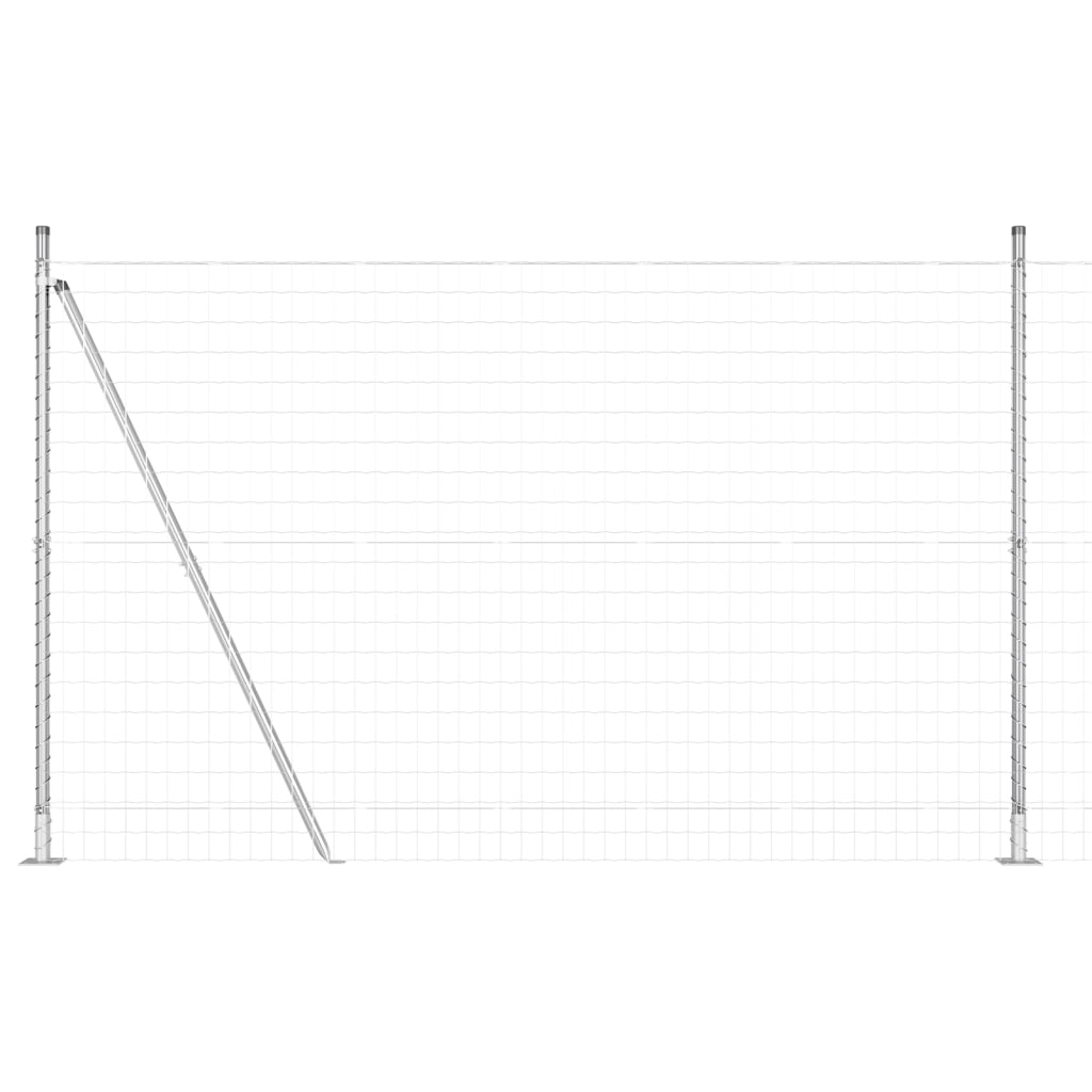Recinzione Euro con 7 post flangiati 1,4x10 m in Acciaio Galvanizzato