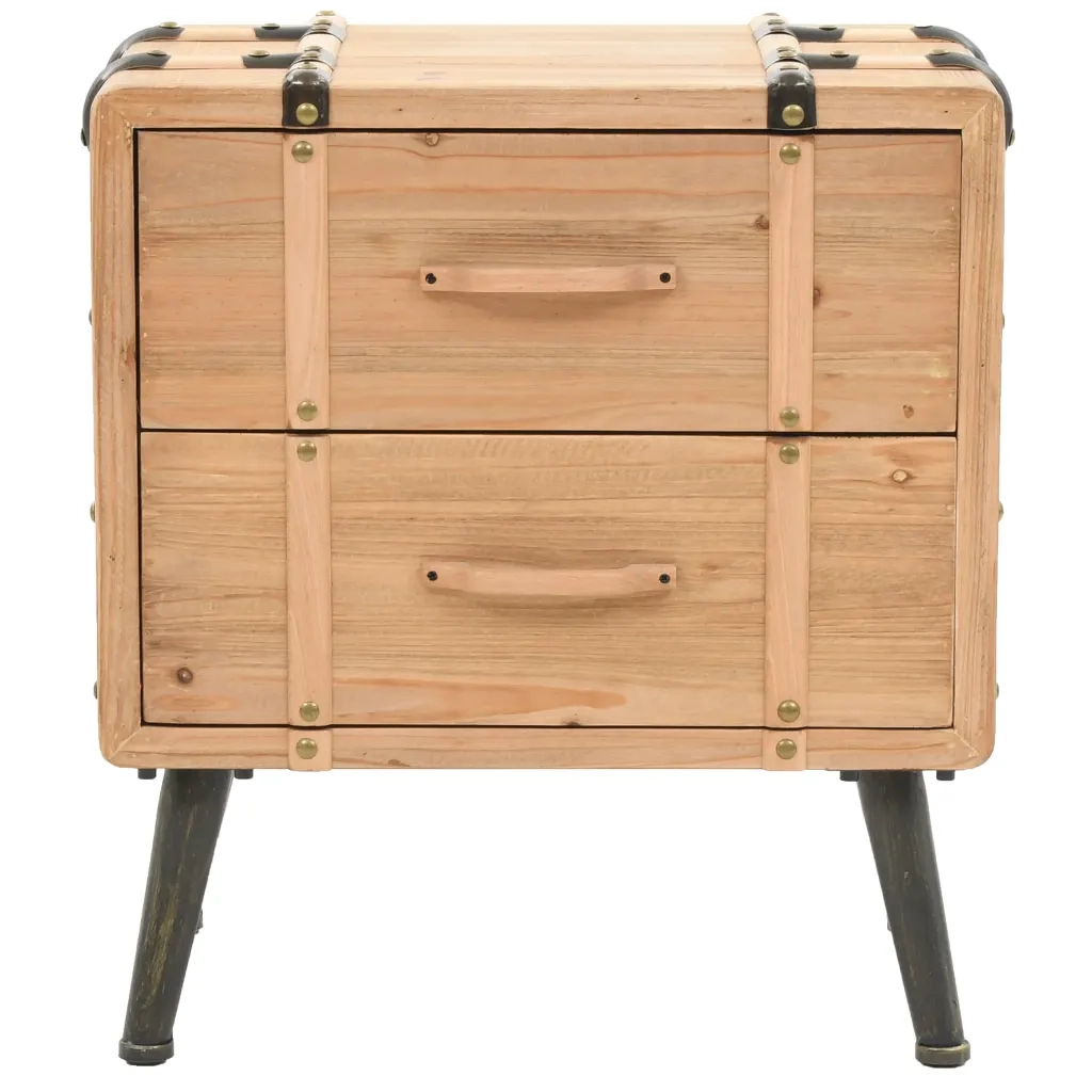 Comodino in Legno Massello di Abete 50x35x57 cm cod mxl 49054
