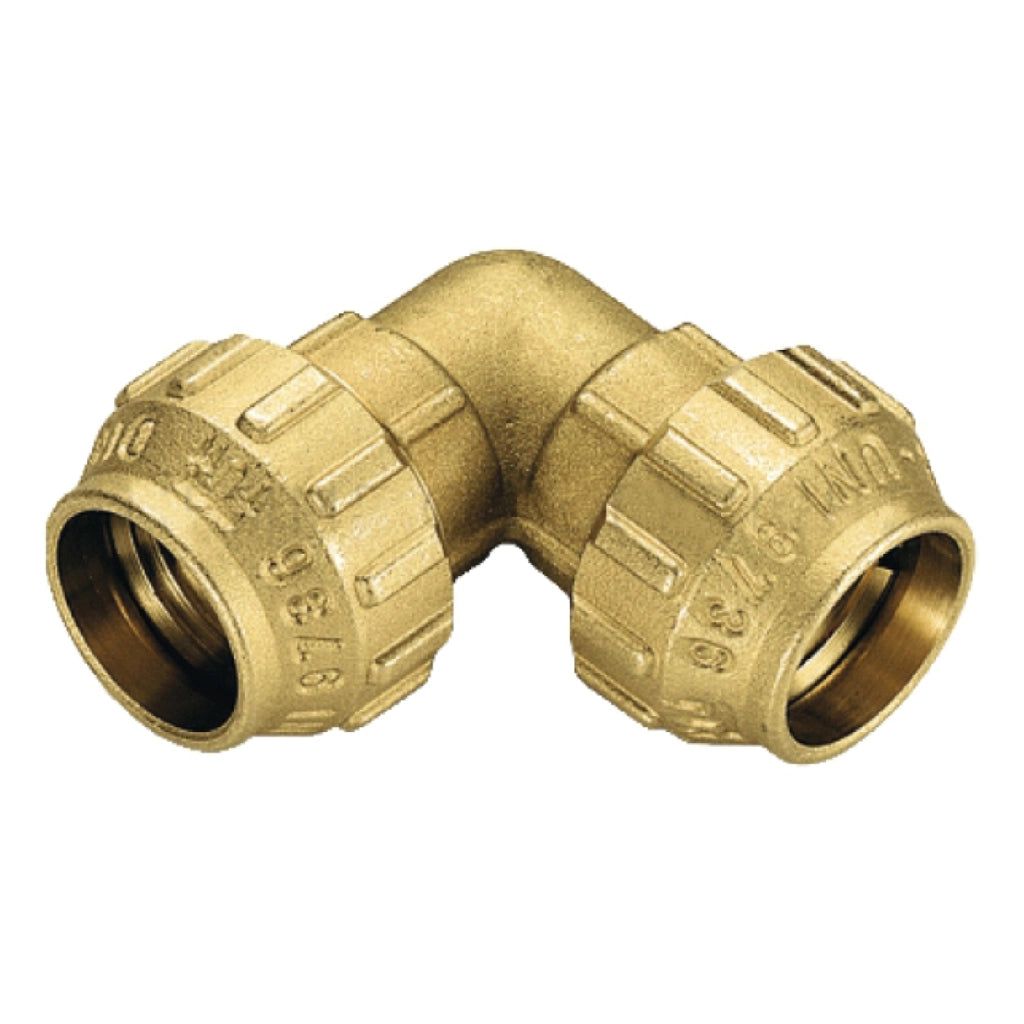 RACCORDO CURVO DOPPIO IN OTTONE PER TUBO POLIETILENE SERIE COBRARING 3460CR - ø63  - TIM