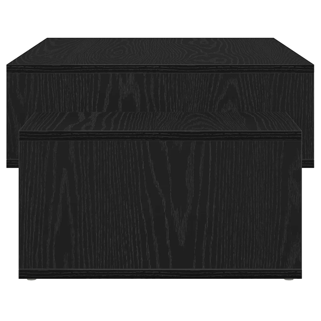 Tavolino Salotto Rovere Nero 105x55x32 cm Legno Multistrato
