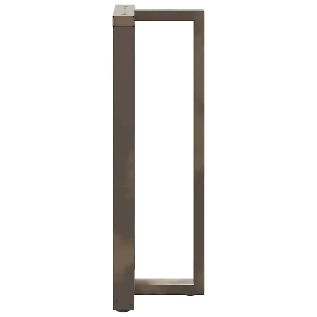 Set di 2 gambe per tavolo da bar a forma di T con piedini regolabili 50 x 35 x 110 cm acciaio nero 02_0057363