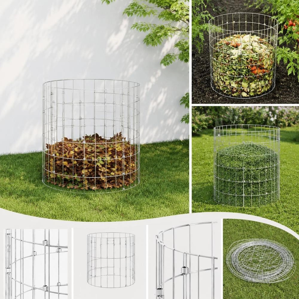 Garden Composter 50x50 Cm Galvanized Steel