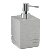Dosasapone con erogatore in plastica d'appoggio in resina QU81 Gedy serie QUADROTTO Grigio