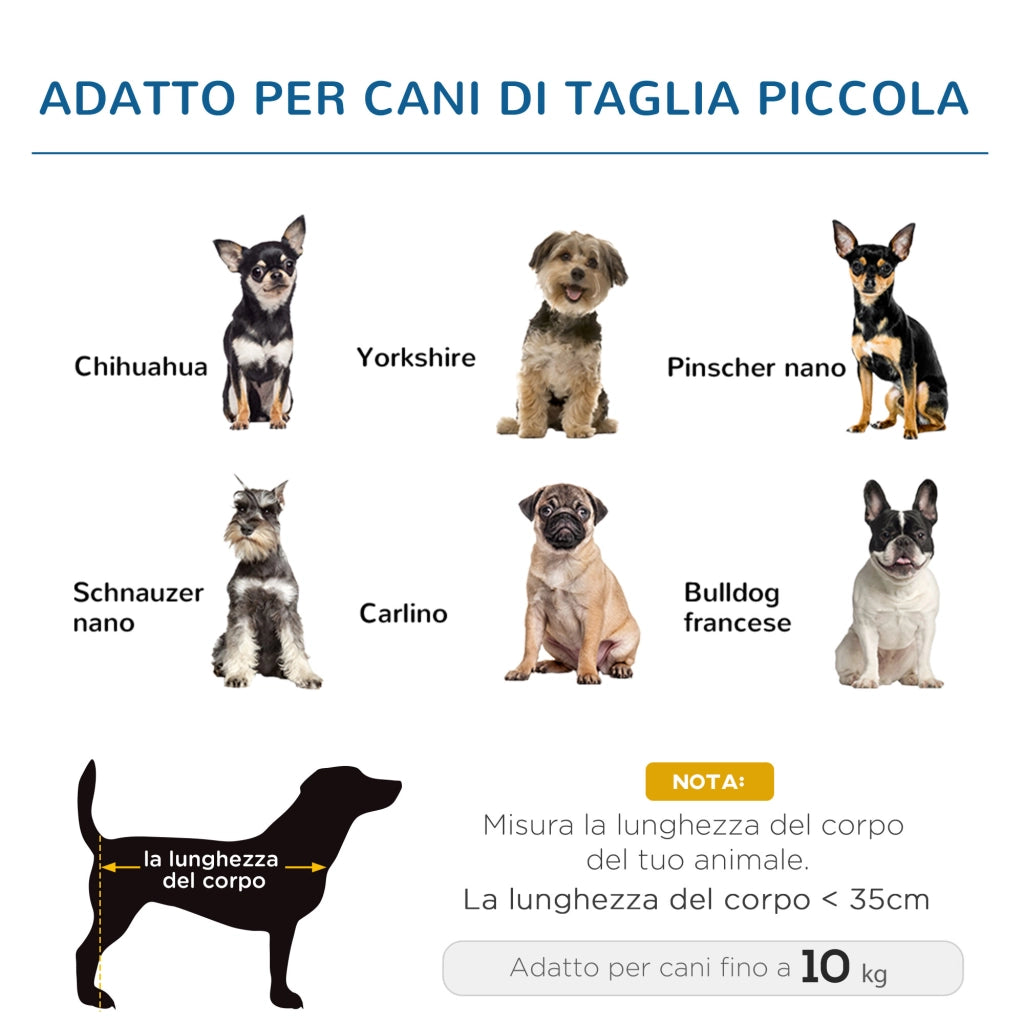 Lettino per Cani Rialzato ¨C Minimal ¨C Acciaio e Tessuto, Blu Scuro e Nero, 61x46x18 cm