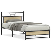 Giroletto senza Materasso-Struttura Letto Rovere Sonoma 100x190cm in Truciolato 681280