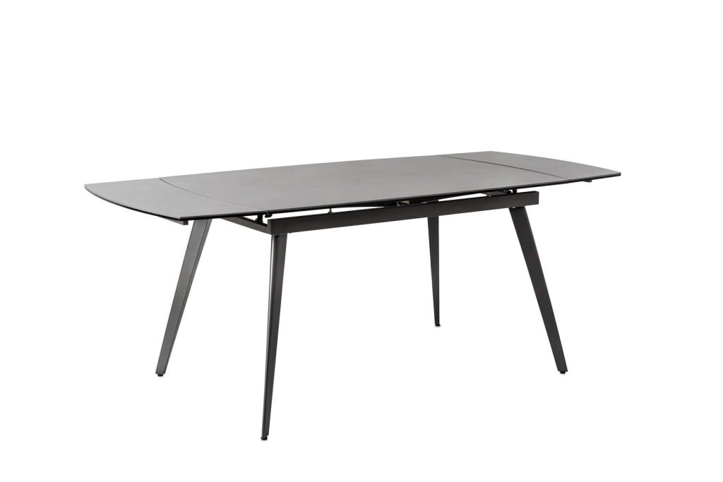 Tavolo allungabile con top in ceramica grigio antracite 140/170/200x90x76h cm