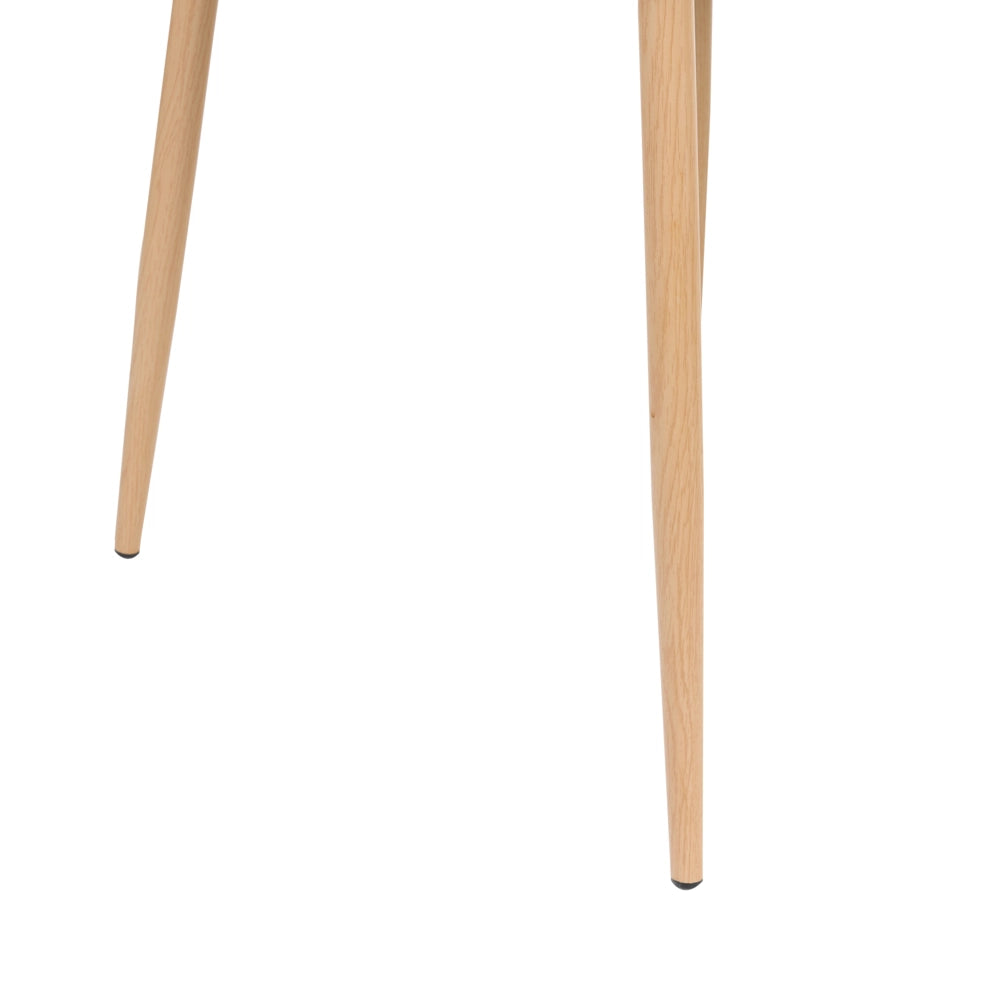 Set di 2 sedie da pranzo beige materiale sintetico aperto stile moderno soggiorno stile scandinavo