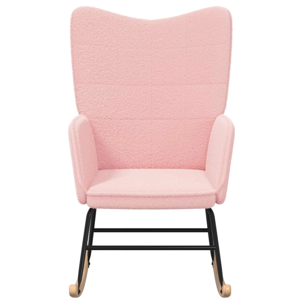 Sedia a dondolo Rosa Tessuto Sherpa 42001785