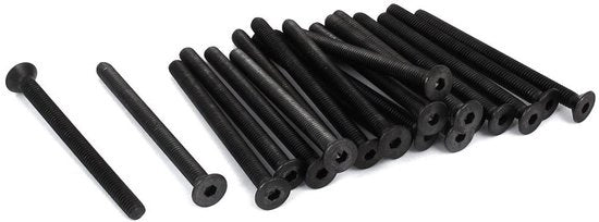 Kit di chiavi a 6 facce metriche a scheggia per viti M4 x 50mm nero, 20 pezzi