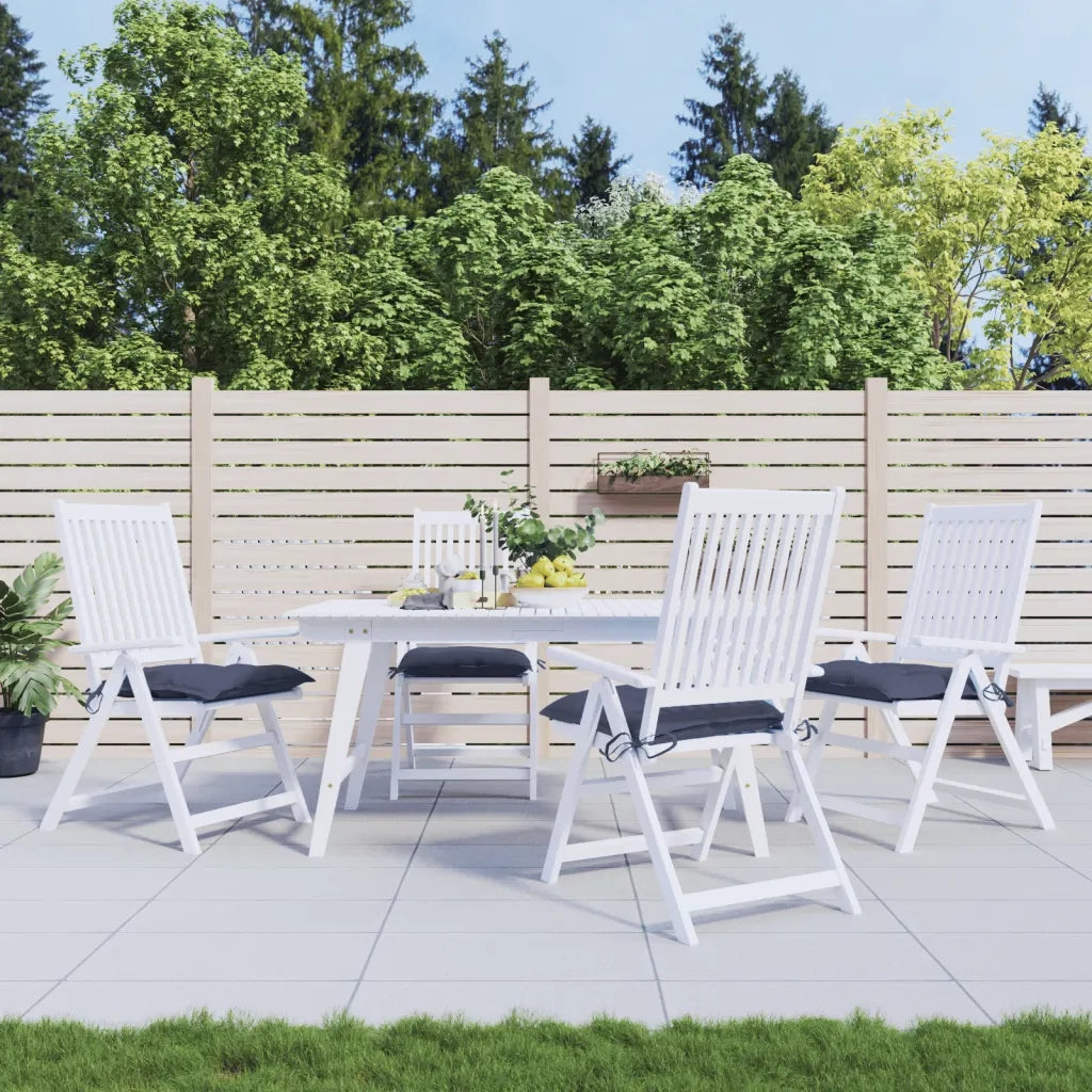 Cuscini per Sedia 4 pz | Cuscini per sedie Blu Marino 50x50x7 cm in Tessuto Oxford