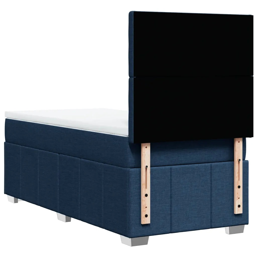 Giroletto a Molle con Materasso Blu 100x200 cm in Tessuto
