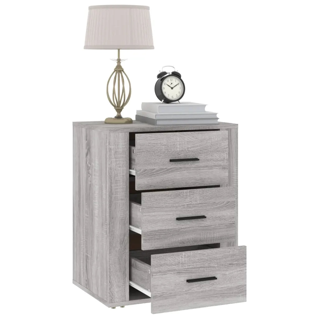 Comodino-Tavolino da notte Grigio Sonoma 50x36x60 cm in Legno Multistrato 153159