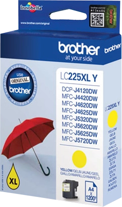Brother LC225XLY cartuccia d'inchiostro 1 pz Originale Resa elevata (XL) Giallo