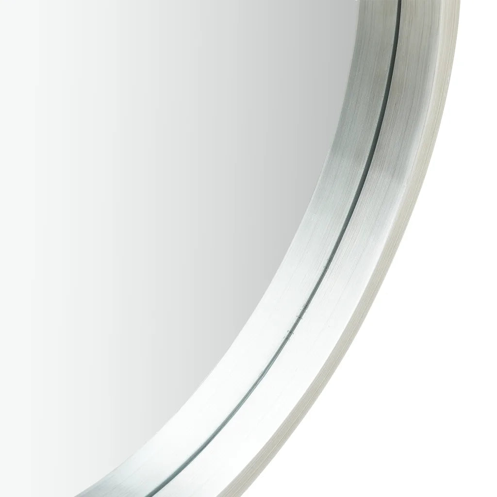 Specchio da Parete con Cinghia 60 cm Argento