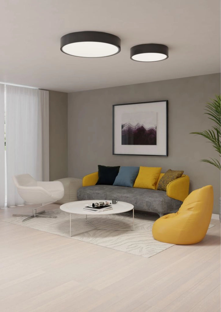 Plafoniera Sospesa TOT Beneito & Faure 40W 450mm 115º Tuya CCT 2600K-4000K dimmerabile Nero Opaco - Illuminazione Smart Design Moderno