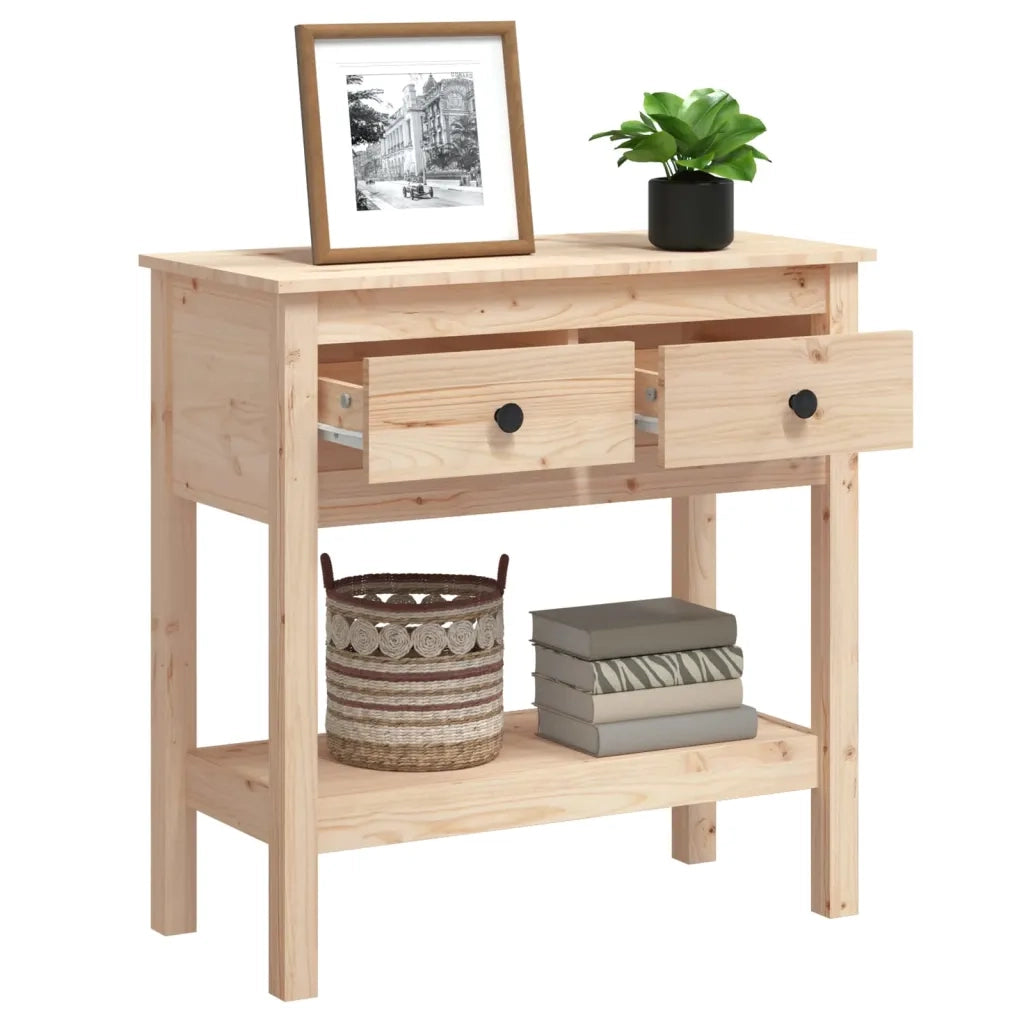 Tavolo Consolle | Tavolo d'Ingresso 75x35x75 cm in Legno Massello di Pino