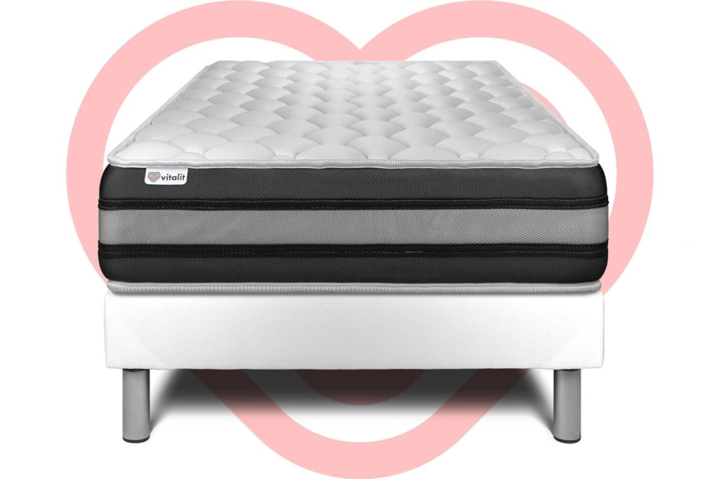 Letto con materasso VITAL SPRING ZEN 120 x 200 cm Rete kit Bianco