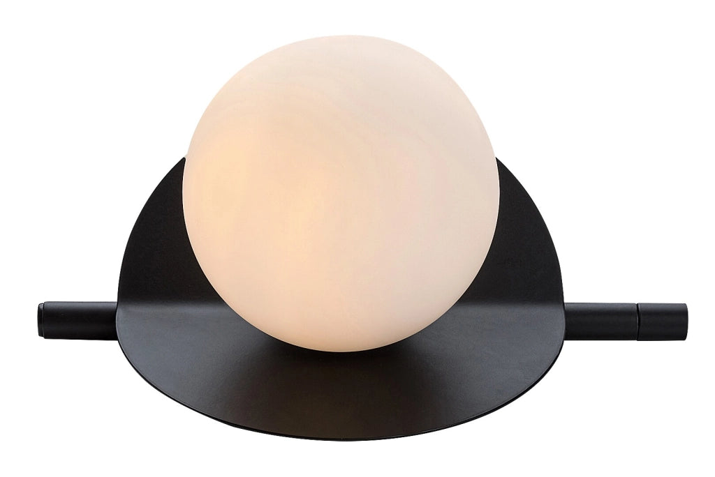 Lampada da tavolo industriale nera sfera bianca G9 Rabalux Jules