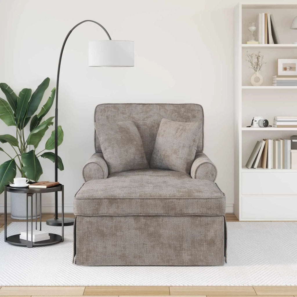 Chaise Longe con Gonna con cuscino Sabbia 157 x 91 x 91 cm ARES 42022956