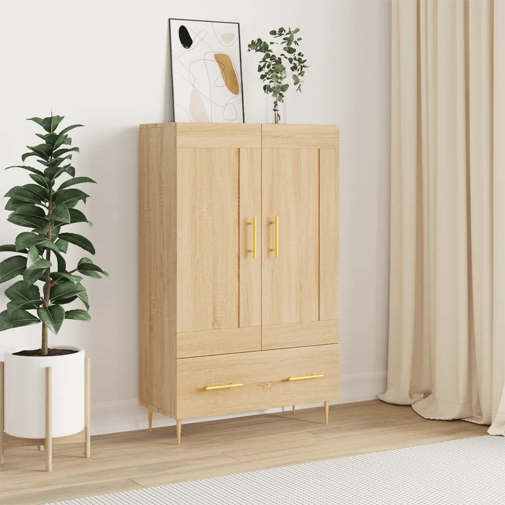 Credenza-Buffet-Armadio da cucina Rovere Sonoma 69,5x31x115 cm in Legno Multistrato 299546