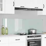Rivestimento da Cucina 2 pz-Set di 2 Paraschizzi per Cucina Bianco 80 x 50 cm vetro temperato