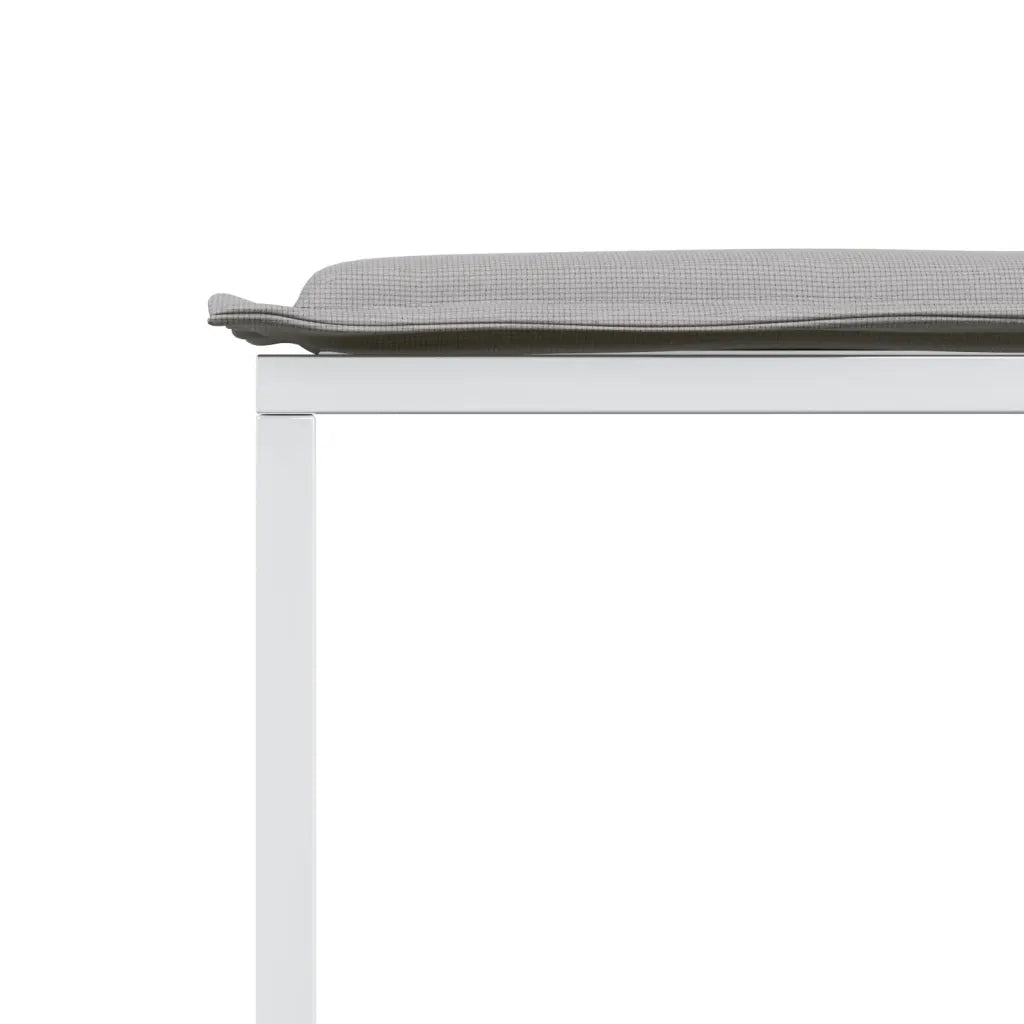 Set da Pranzo da Giardino 9 pz | Set Salotto da Giardino con Cuscini Bianco in Textilene