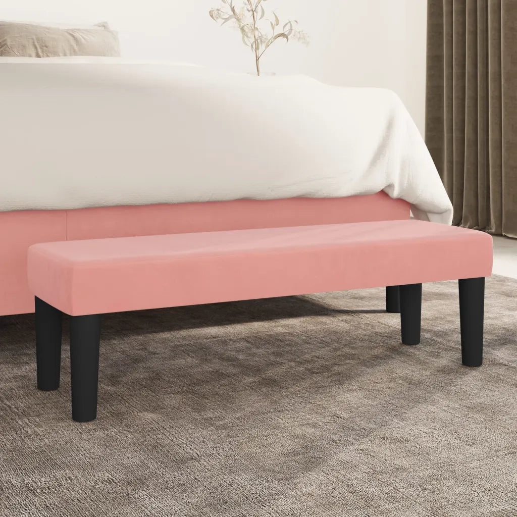 Panca Rosa 100x30x30 cm in Velluto CFW3240142