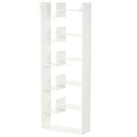Libreria Moderna a 6 Livelli con 11 Scaffali Aperti per Studio e Soggiorno, 61x23x162.6 cm, Bianco
