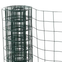Rete Metallica da Giardino con Rivestimento in PVC per Recinzioni da Esterno, 500x91cm, Verde