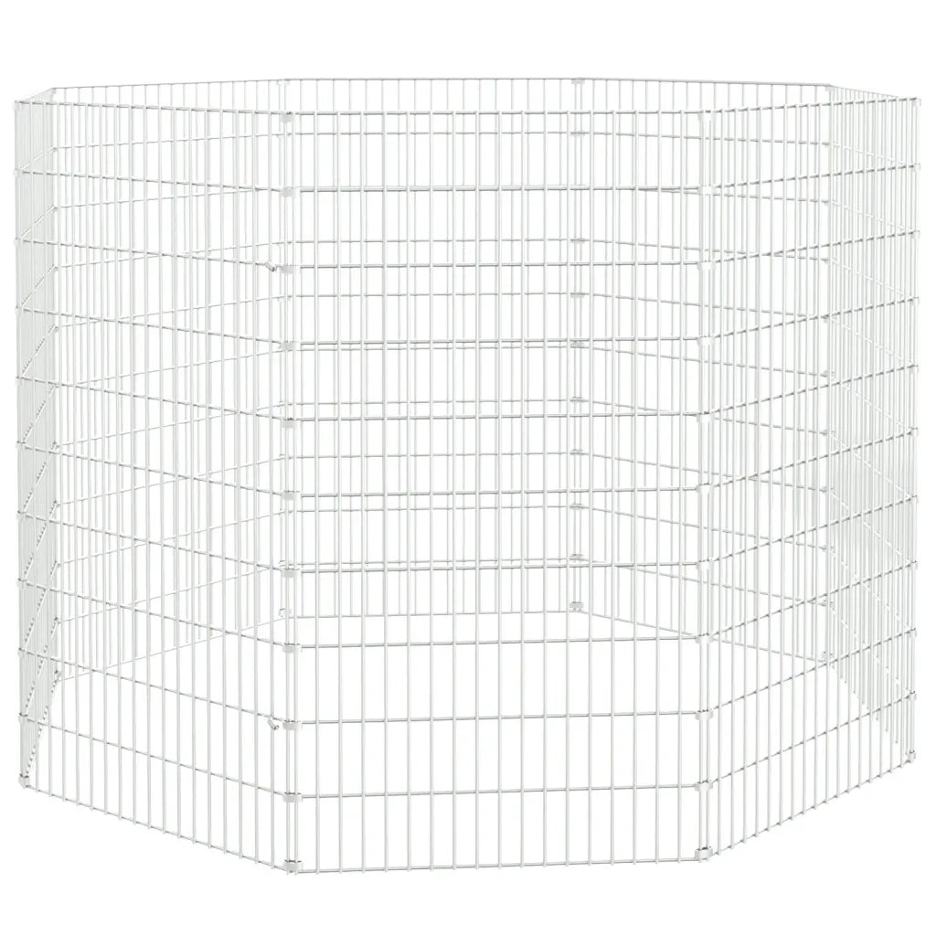 Conigliera con 8 Pannelli 54x100 cm Ferro Zincato cod mxl 53754