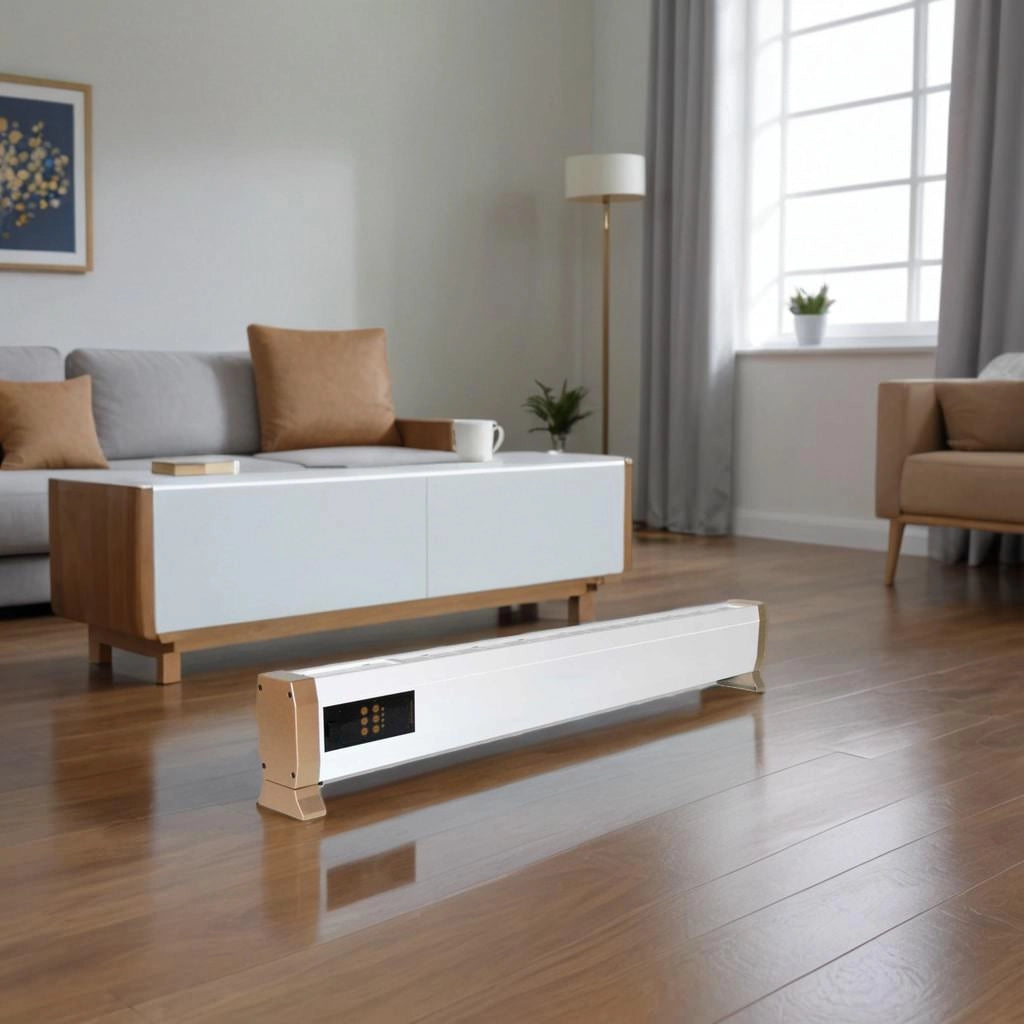 Termoconvettore Elettrico Mpc Alacant2200w Telecomando Incluso Riscaldamento Efficiente a Convezione Naturale Installazione a Pavimento a Parete o Come Battiscopa Struttura In Metallo Bianco