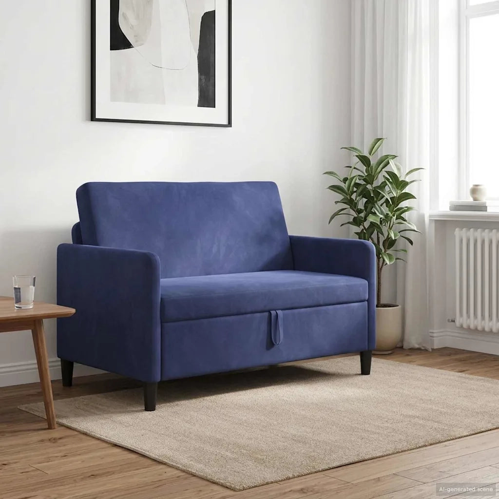 Divano con Storage Blu Polizia 122 x 78 x 87 cm Poliestere 42036917