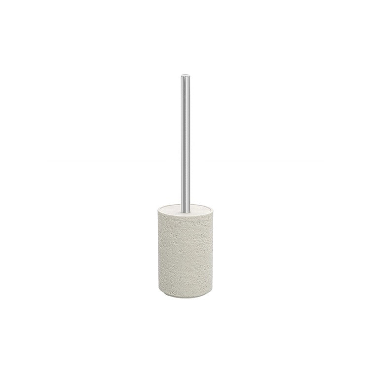 Portascopino bianco linea Arizona in poliresina design moderno Feridras