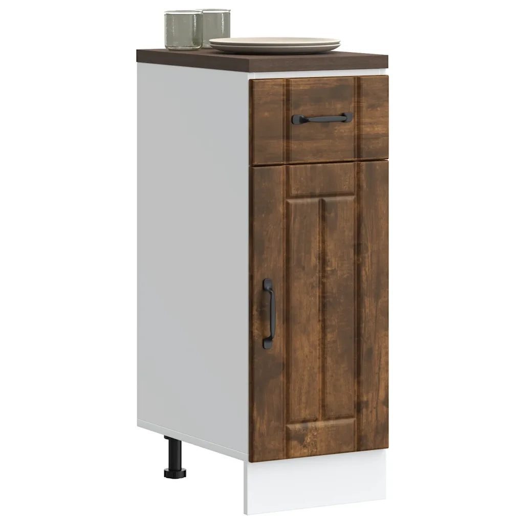 Base da Cucina Lucca Rovere Fumo in Legno Multistrato