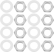 Kit di chiodi a sei punte e anelli di chiusura 20 pezzi - Adatti a potenziometri metrici da 16 mm - Anello di chiusura a ghiera di rame - Diametro della testa 6 mm - Materiale resistente