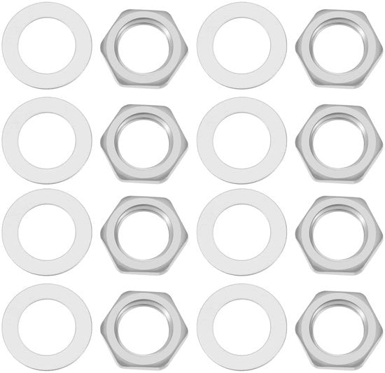Kit di chiodi a sei punte e anelli di chiusura 20 pezzi - Adatti a potenziometri metrici da 16 mm - Anello di chiusura a ghiera di rame - Diametro della testa 6 mm - Materiale resistente