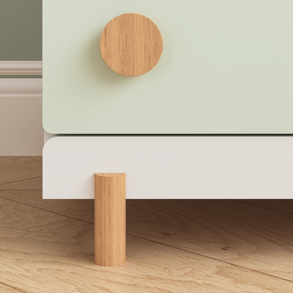 Cassettiera Vaarentaa per Cameretta con 3 Cassetti 66x55x41 cm - Bianco/Verde Menta [en.casa]