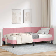 Struttura Letto Angolare con Materasso 2 pcs Grigio Velluto