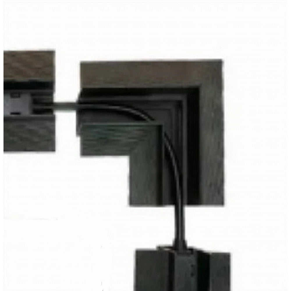 Trade Shop - Connettore Giunto Angolare Curva Nero Per Binario Magnetico 48v Accessori Tk670-l -