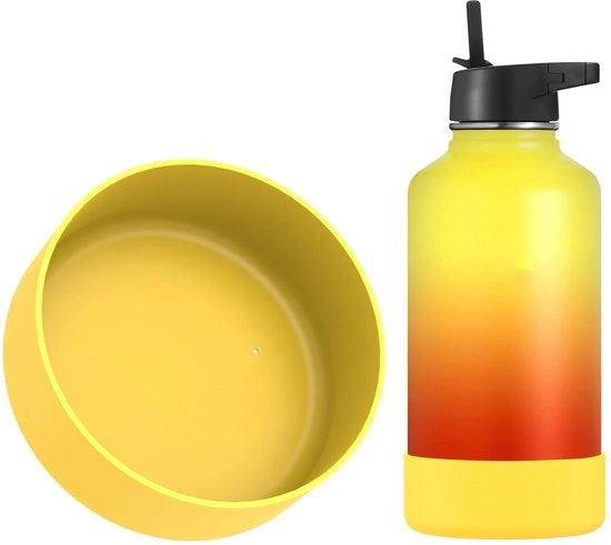 Protettore per bottiglie in silicone - Giallo - Bumper per bottiglie - Compatibile con °FLASK - Adatto per bottiglie da 64 oz