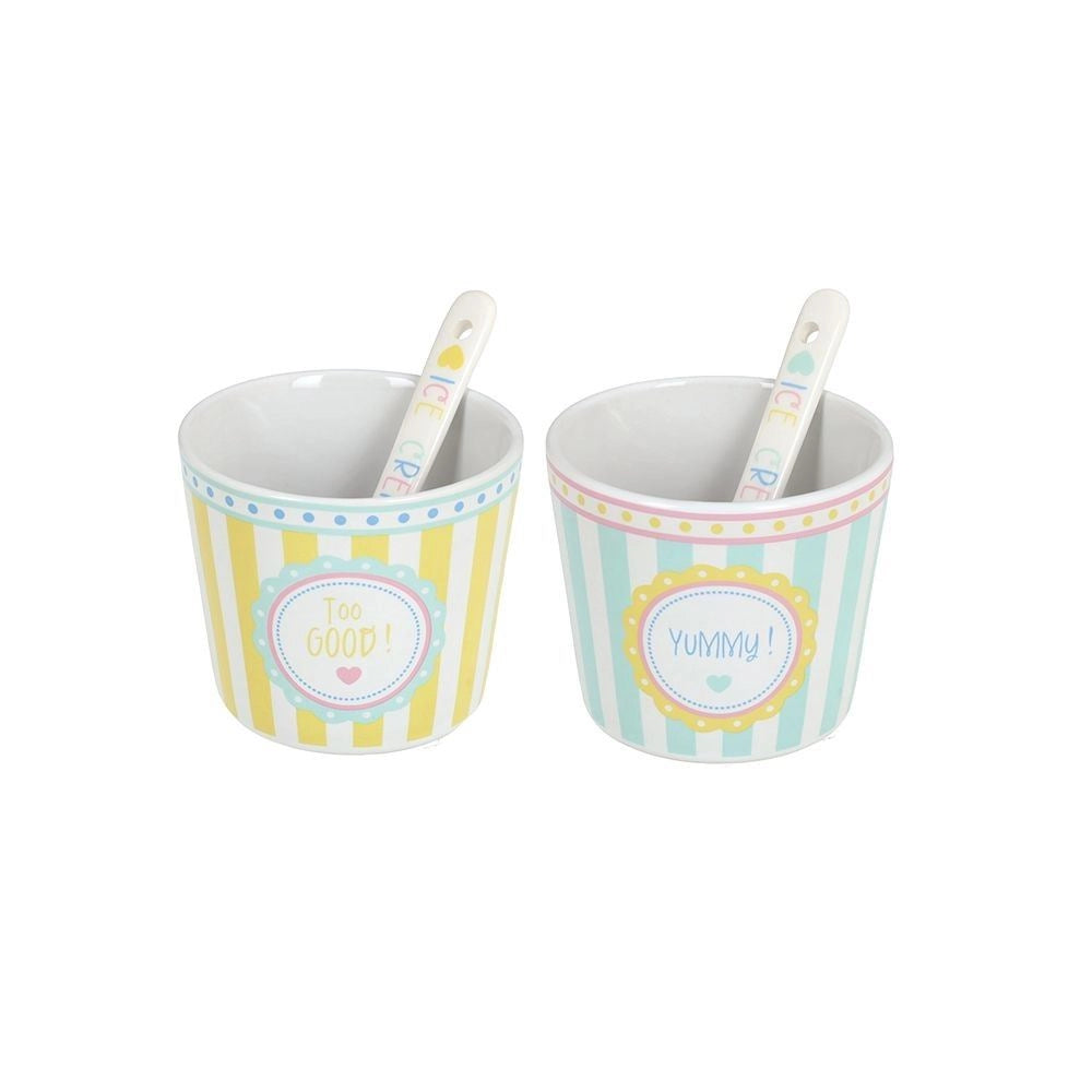Set 2 Pezzi Coppe Gelato con Cucchiaino Madrid 260 cc Tognana