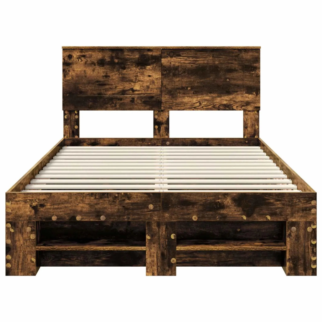 Struttura del letto Rovere fumé 120 x 200 cm Legno multistrato 3408778