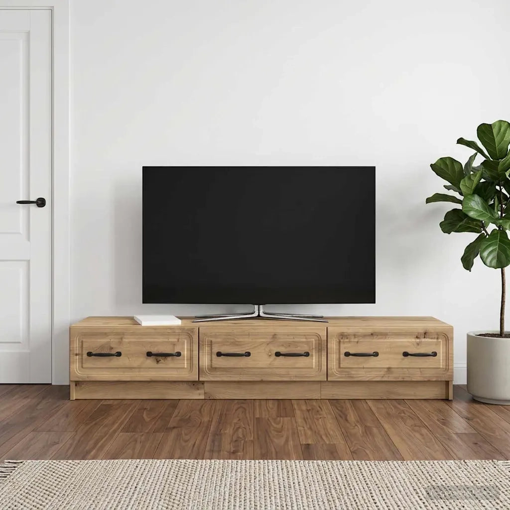 Mobile TV con cassetto Rovere Artigianale 147 x 34,5 x 27 cm 895864