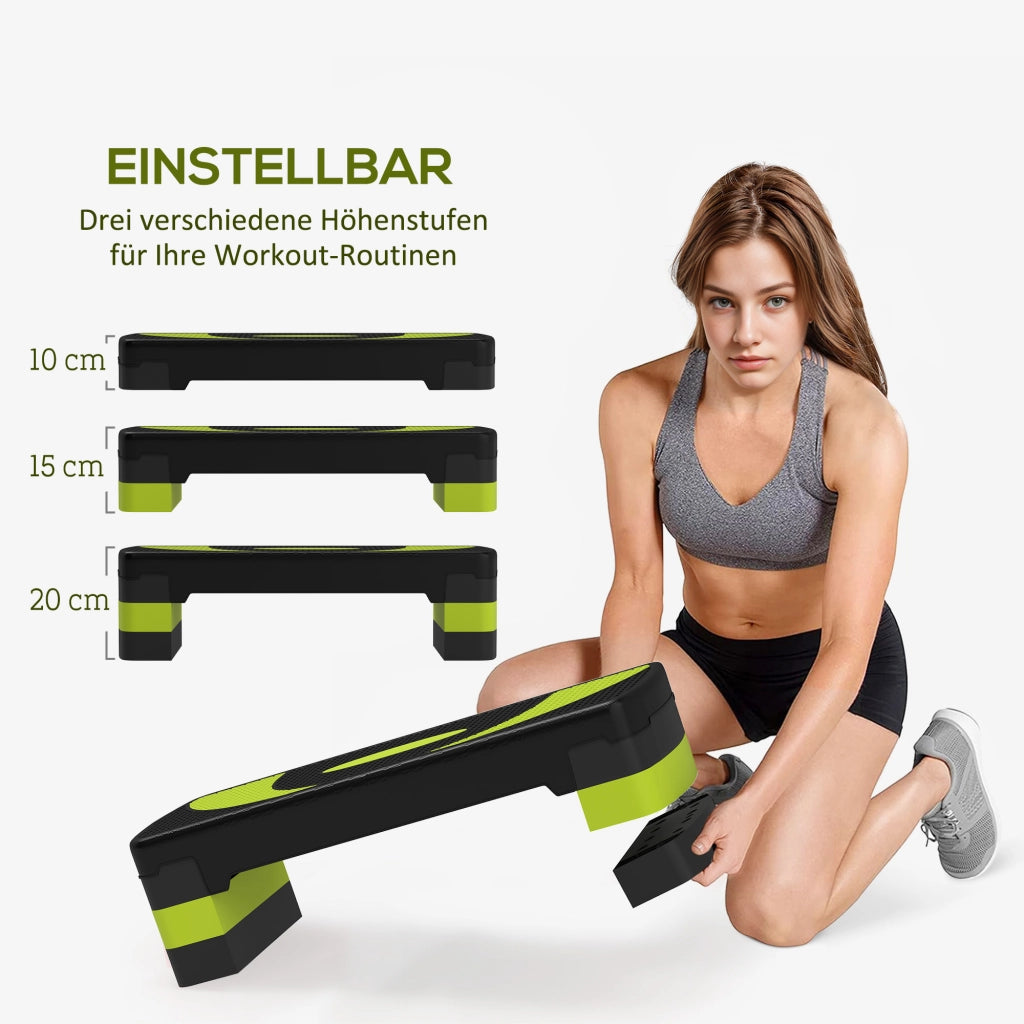 Step Aerobico ¨C zephmum ¨C Verde 80x31x10-20cm