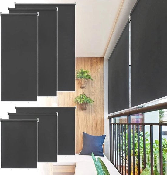 Ombrellone verticale per esterno, 180 x 240 cm, protezione vista, chiusura solare, tenda per balcone, acqua resistente, funzione termica per balcone, terrazzo e giardino