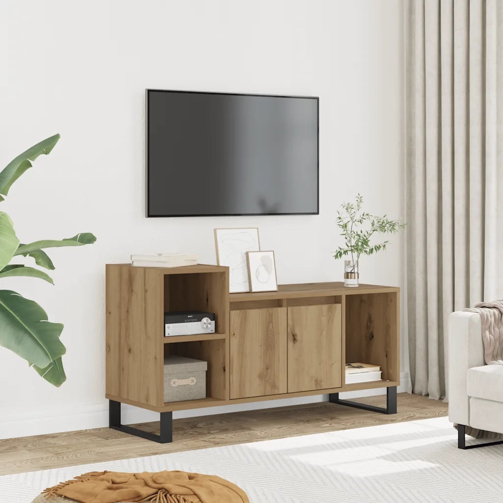 Mobile TV Rovere Artigianale 100x35x55 cm in Legno Multistrato