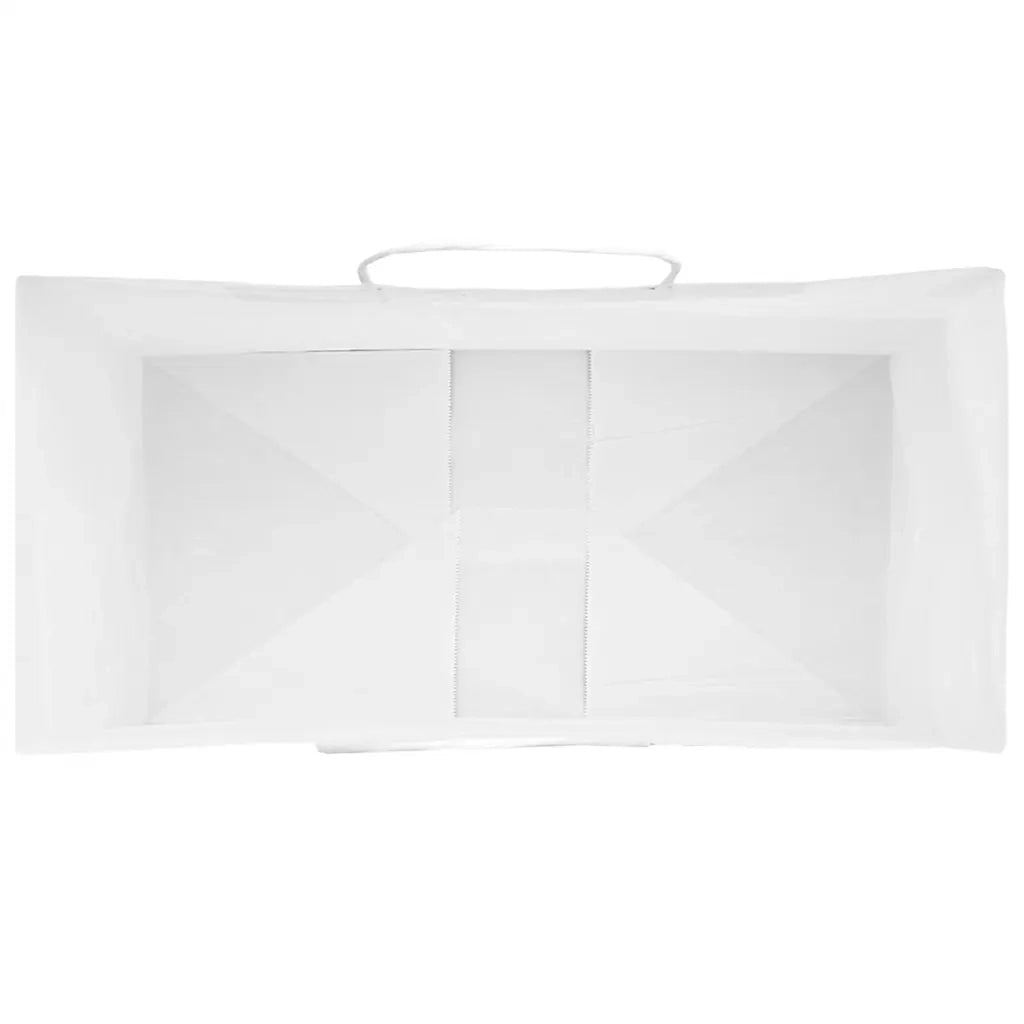 Sacchetti di Carta 50 pz con Manici Bianchi 21x11x28 cm