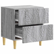 Comodino | Armadio da Notte | Mobiletto da notte Sonoma grigio 43 x 34,5 x 48 cm Legno ingegnerizzato